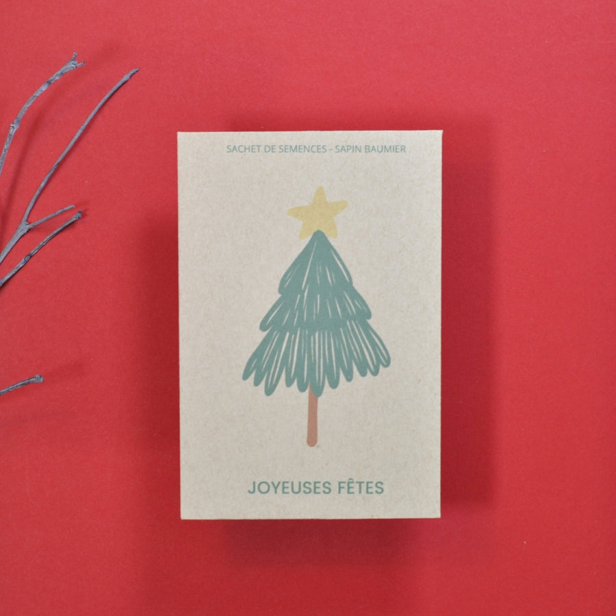 Sachet de semences illustré pour Noël : Joyeuses Fêtes