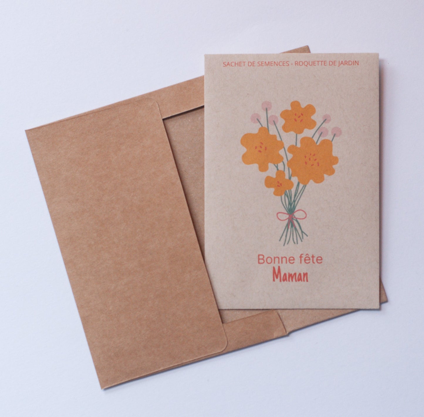 Sachet de semences illustré à offrir : Bonne fête maman