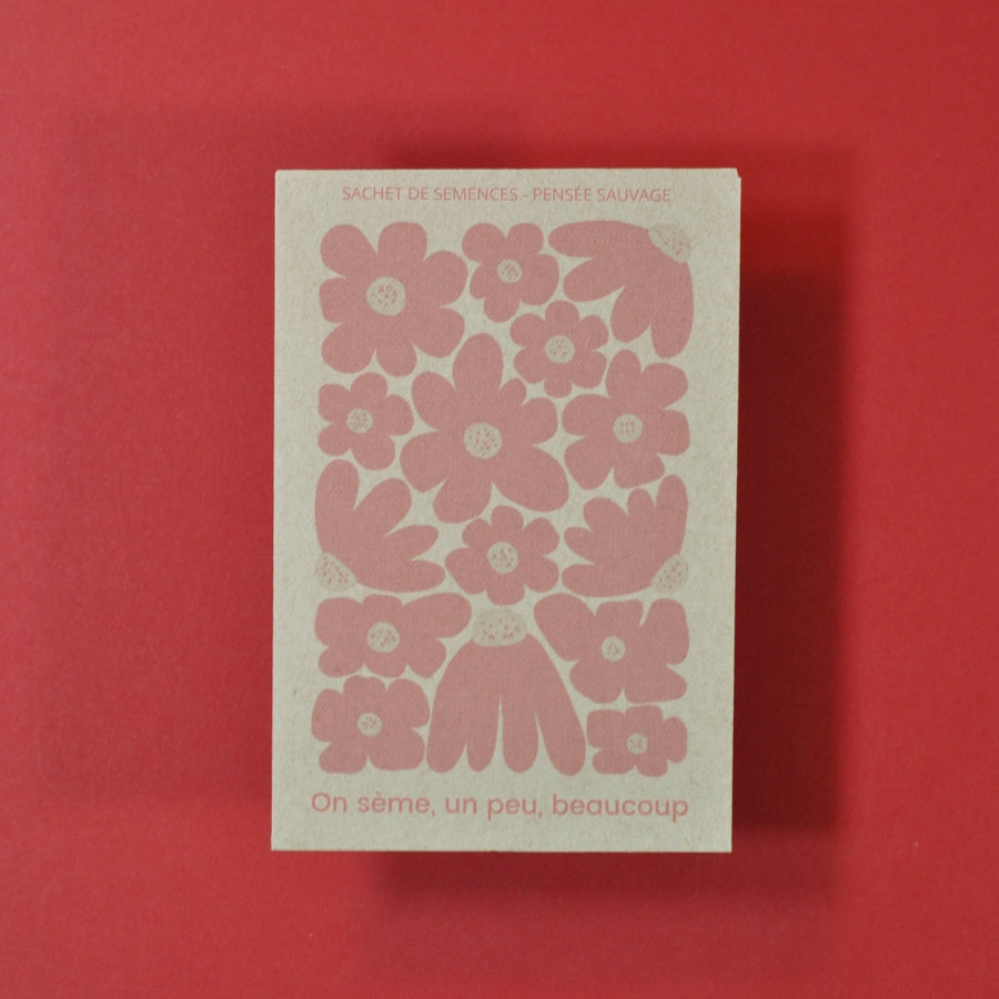 Sachets de semences illustré : Fleurs rouges