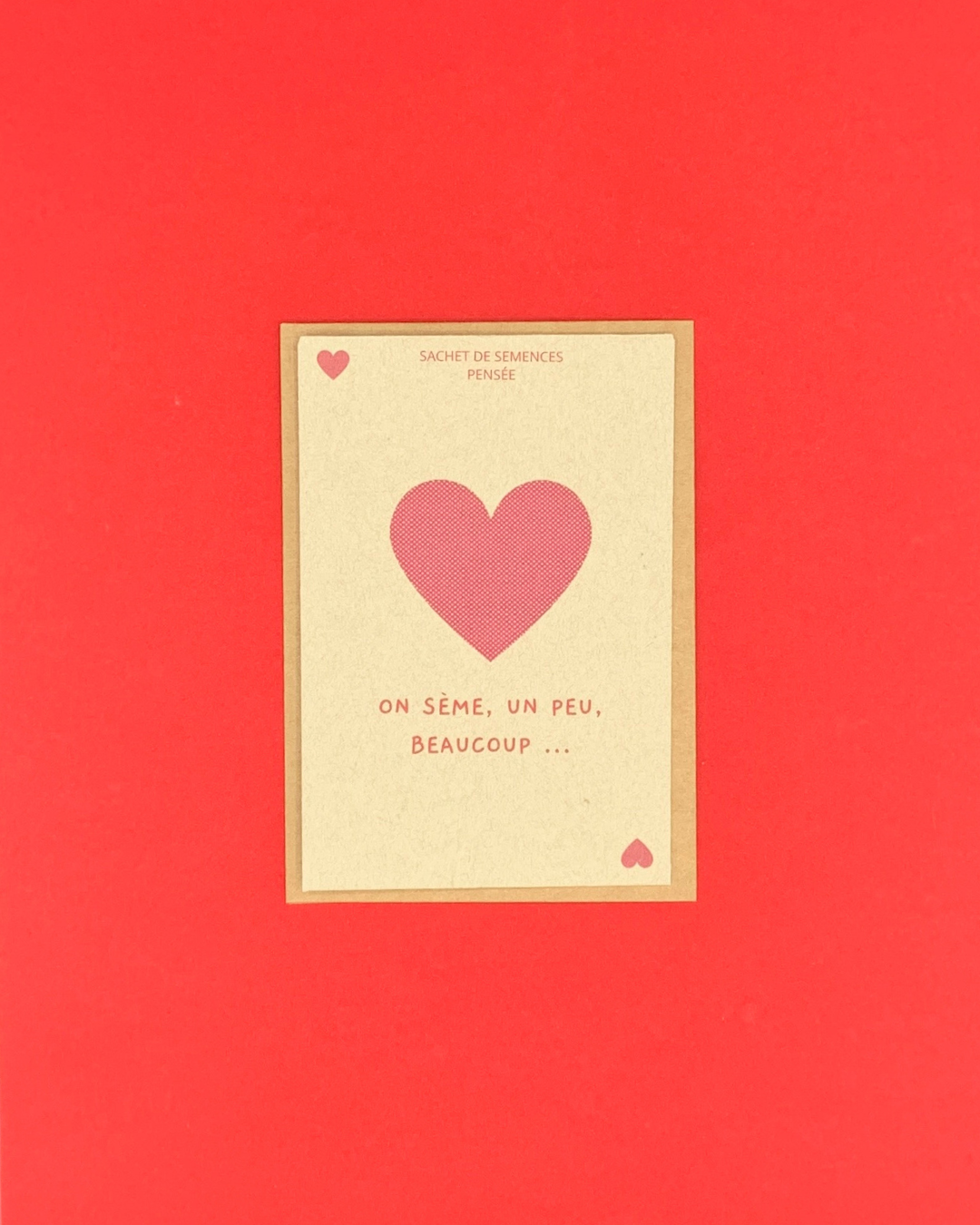 Sachet a offrir "on sème" pour la st valentin