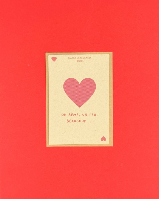 Sachet a offrir "on sème" pour la st valentin