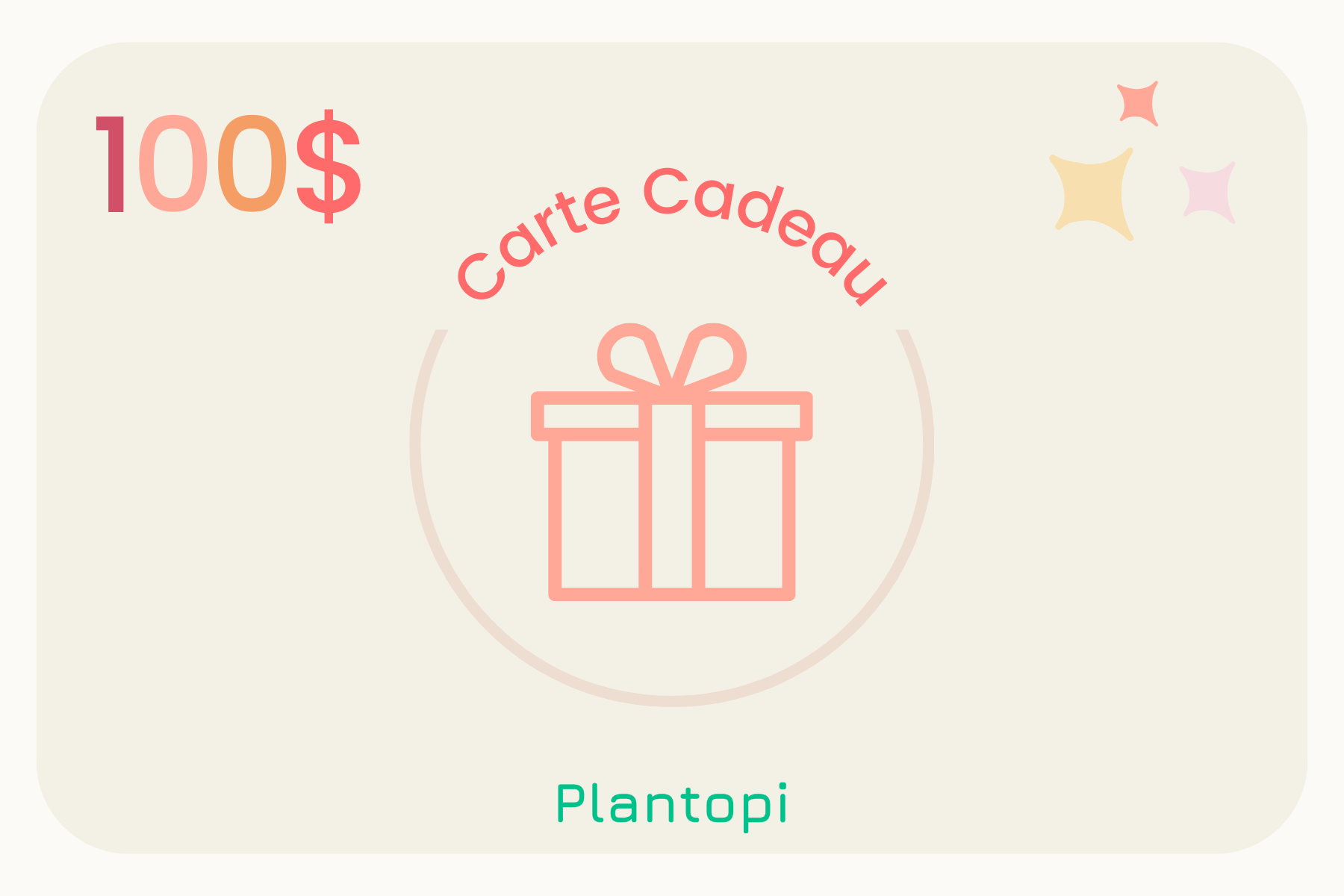 Carte cadeau virtuelle de 100$