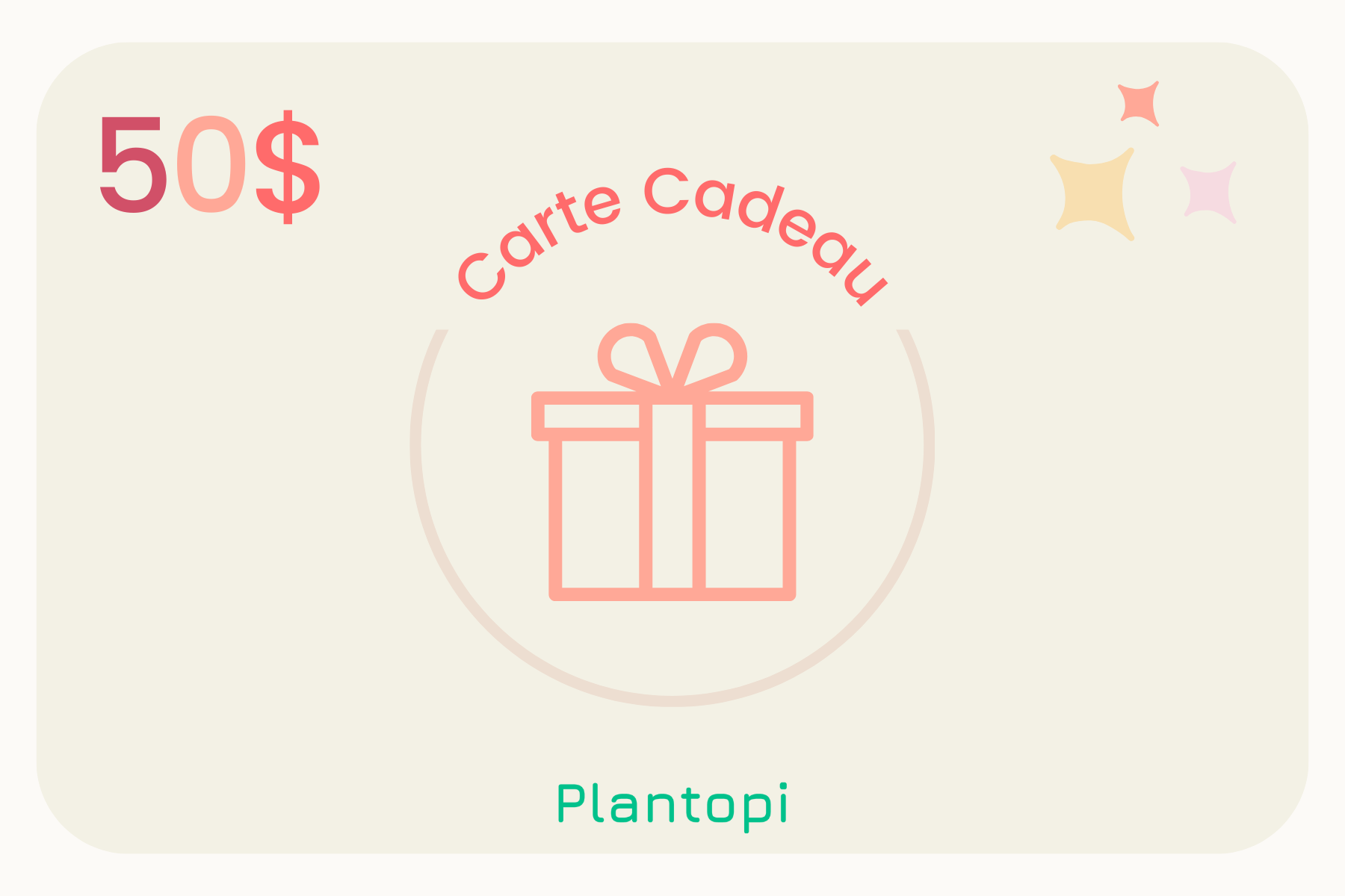 Carte cadeau virtuelle de 50$