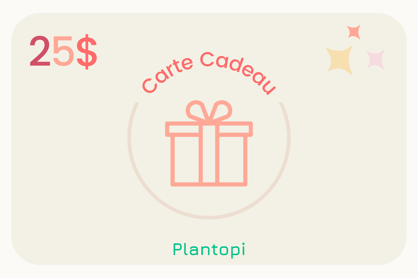 Carte cadeau Plantopi